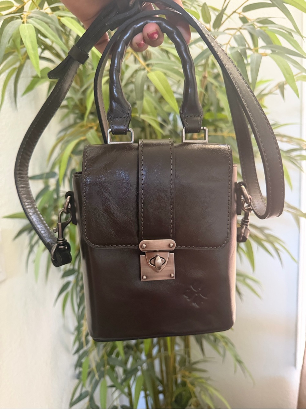Patricia Nash Brown Leather Crossbody Bag